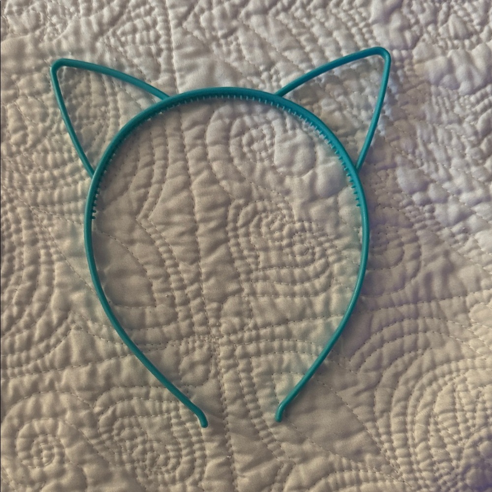 Teal Cat Ear Headband for Kids